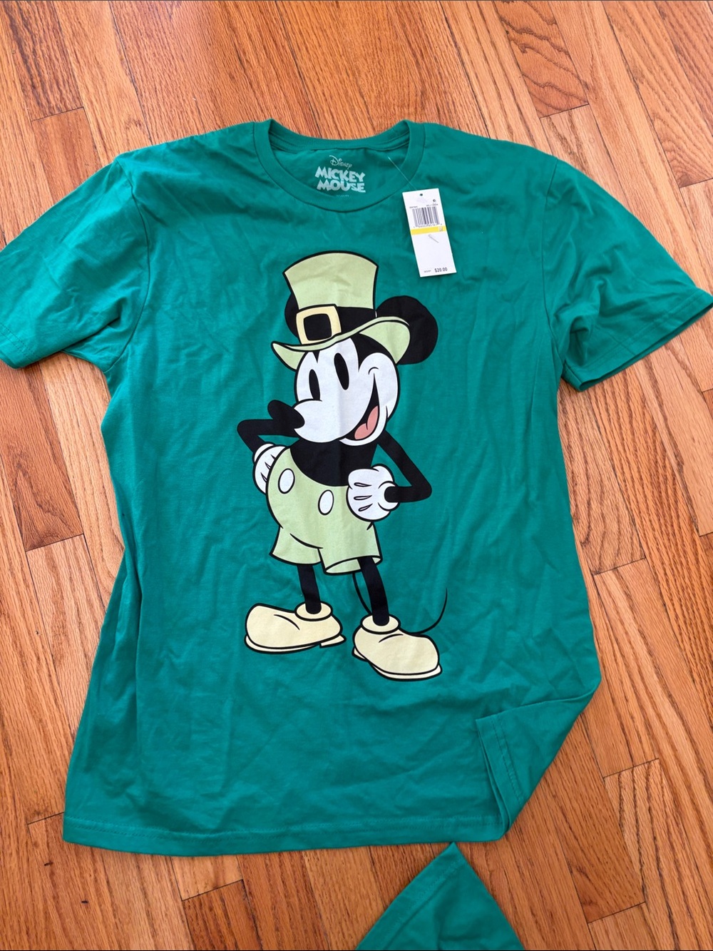 Disney Teal Graphic Tee with Vintage Mickey